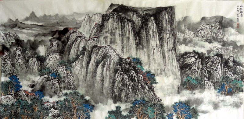 谭翃晶作品 西岳雄姿124x248