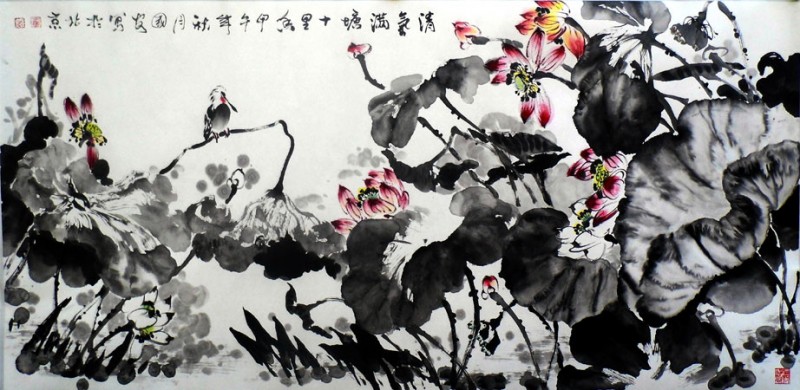 崔国安作品 清气满塘十里香六180<em></em>x87
