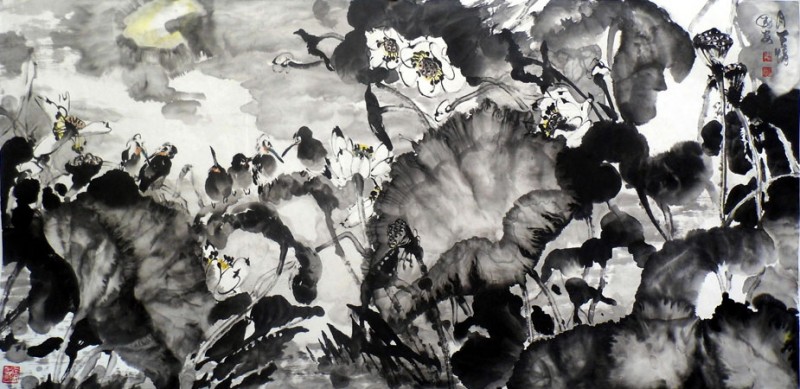崔国安作品 月下情180<em></em>x87
