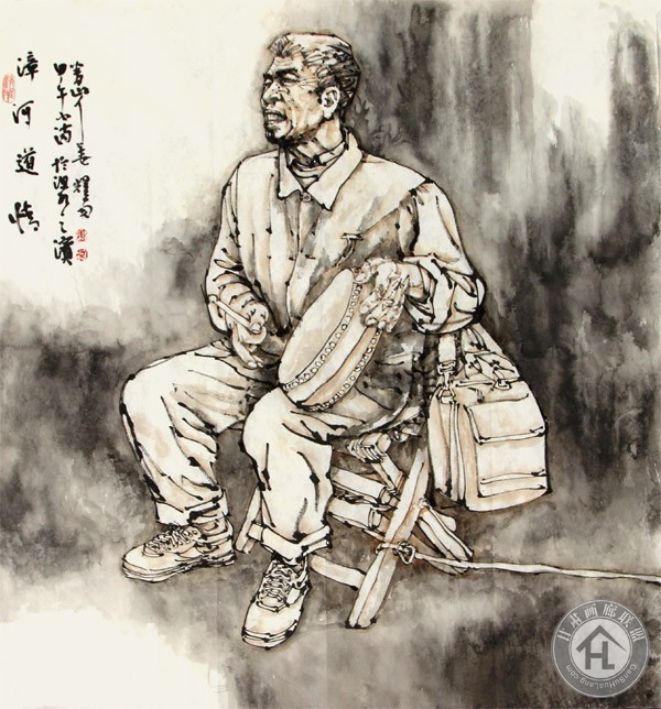 姜耀南作品 章河道情97-90cm-2015