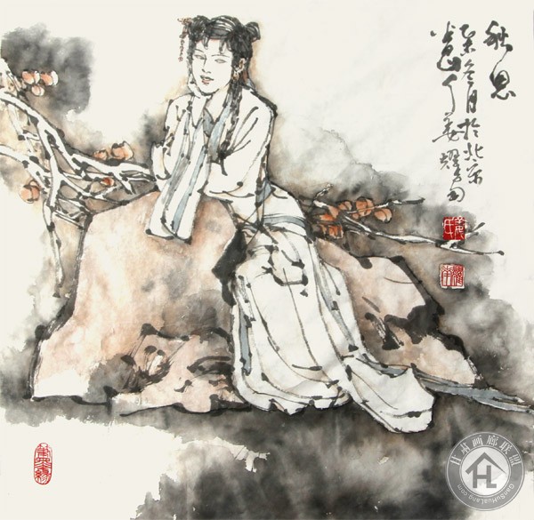 姜耀南作品 秋思-47-47-cm-2016---复件