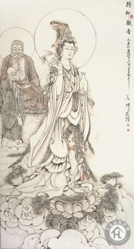 姜耀南作品 杨柳观音(1)180-97cm