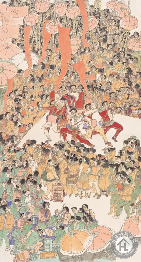 王永芬作品 太平盛世150乘220cm
