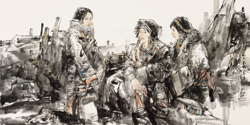 王永芬作品 吉祥之路120乘240cm