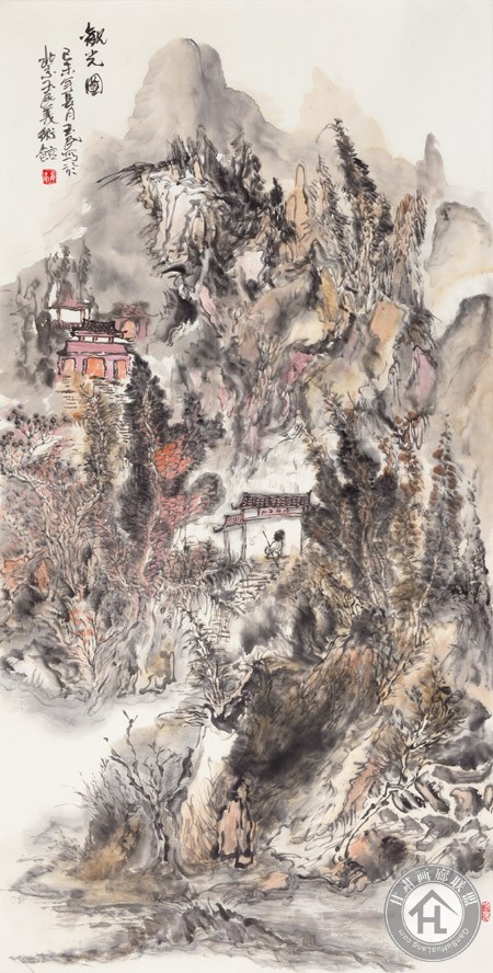 李玉民作品 观光图2015136X68CM