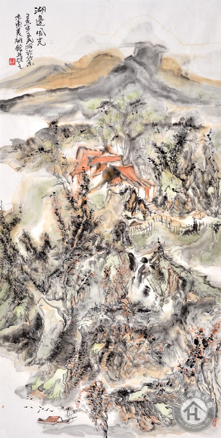 李玉民作品 湖边风光2015