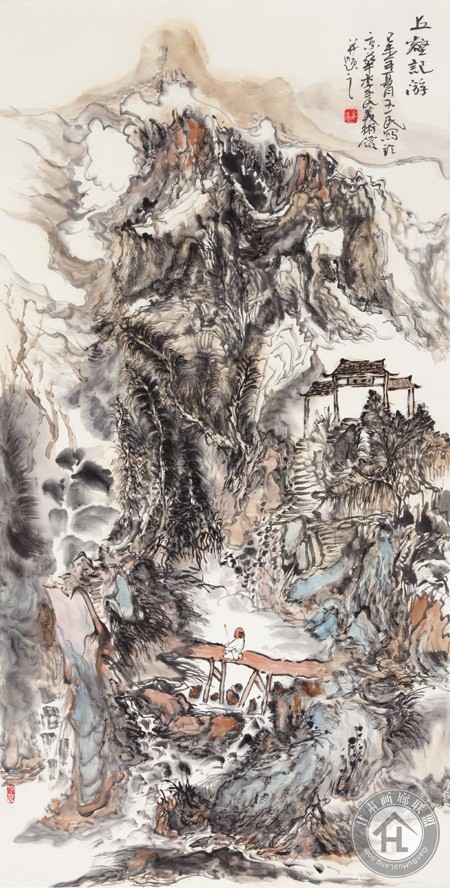 李玉民作品 丘壑记游2015136X68CM