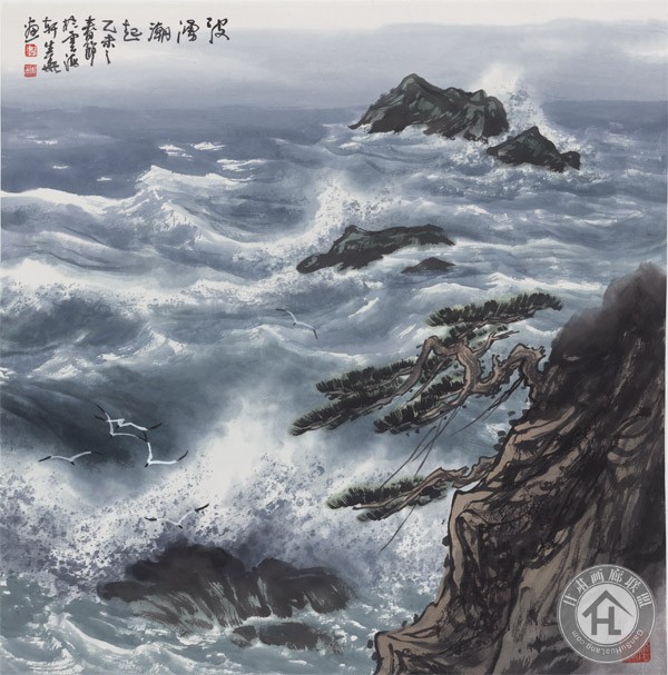 徐生华作品 波涌潮起--69x69cm