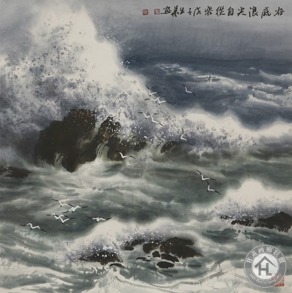 徐生华作品-谷底浪尖自从容-68cmX68cm