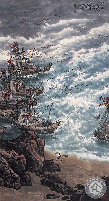 徐生华作品-天风海浪--180cmx97cm
