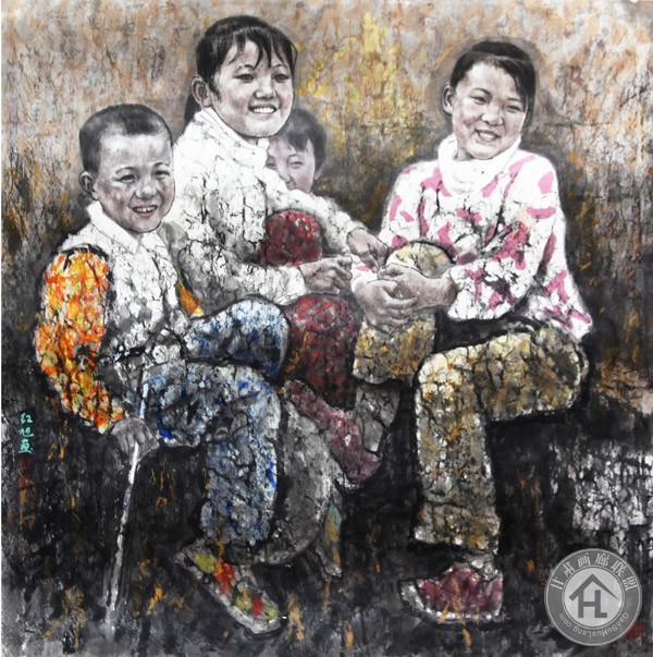 艾红旭作品 伙伴-120<em></em>x120cm