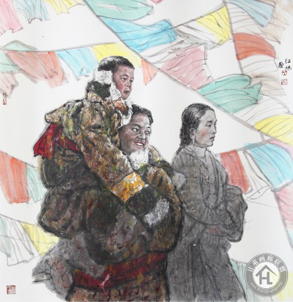 艾红旭作品 高原盛会120<em></em>x120cm