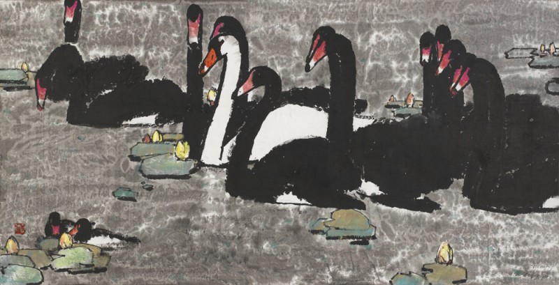 曾迎春作品 2013年 天骄 68cmx136cm