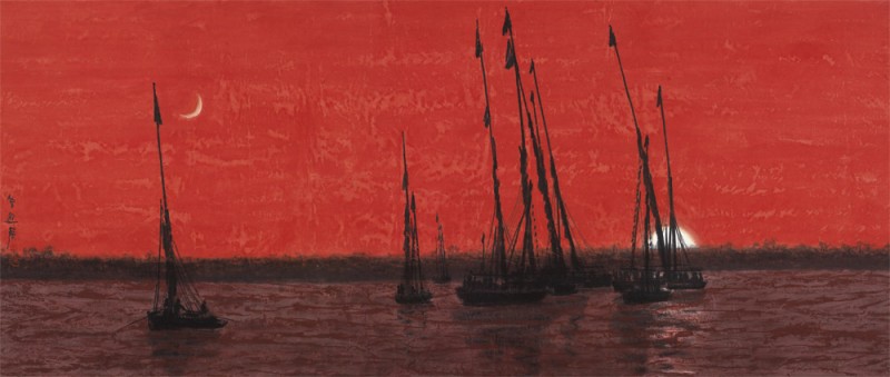 曾迎春作品 光阴逐水 尼罗河所见 2005年160cmx342cm