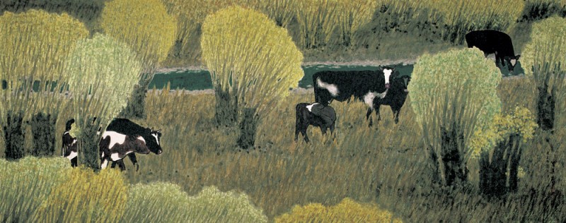 曾迎春作品 遥远的清河 2006年160cmx346cm