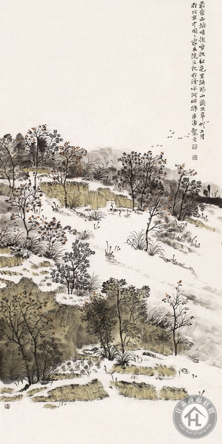 西坡·坷雪 2011年 尺寸 136cmX68cm 韩步勇