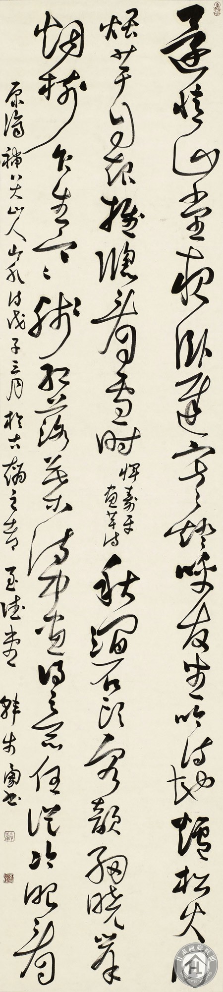 韩步勇 草书原济诗2008年尺寸215cmX50cm