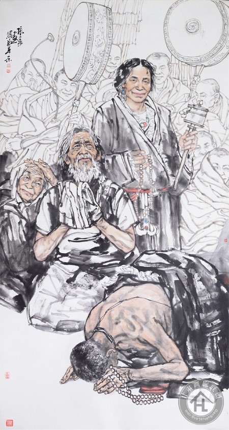 张建中作品 圣徒之二180<em></em>x98cm