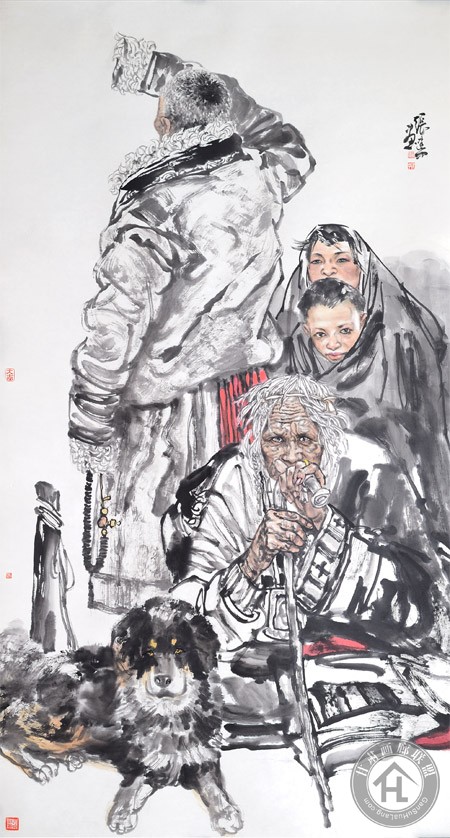 张建中作品 圣徒之三180<em></em>x98cm