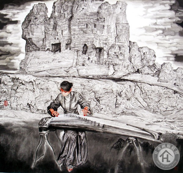 李冬《故城琴韵》96cmx96cm