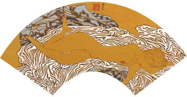 李冬《春夕之一》56cmx21cm-(2)