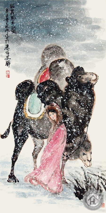 王作宝作品 昭君思乡图