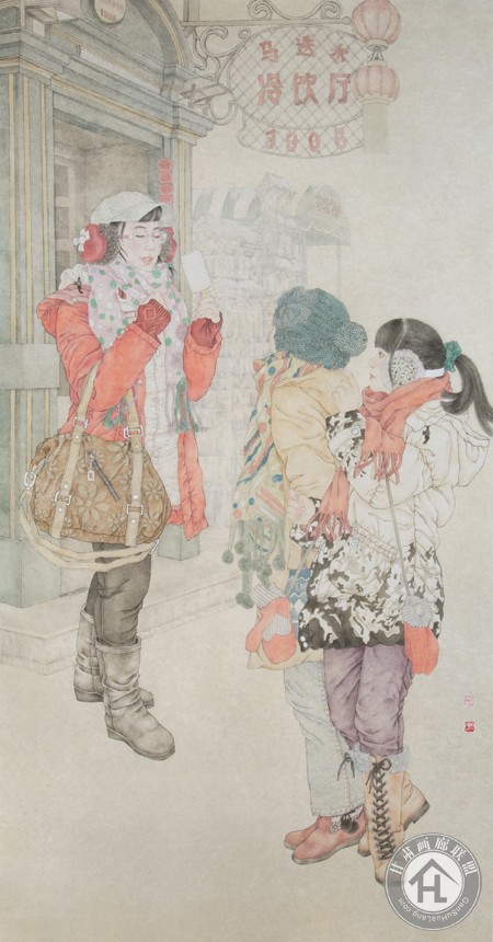 张怀月作品 璀璨冰城185X90CM