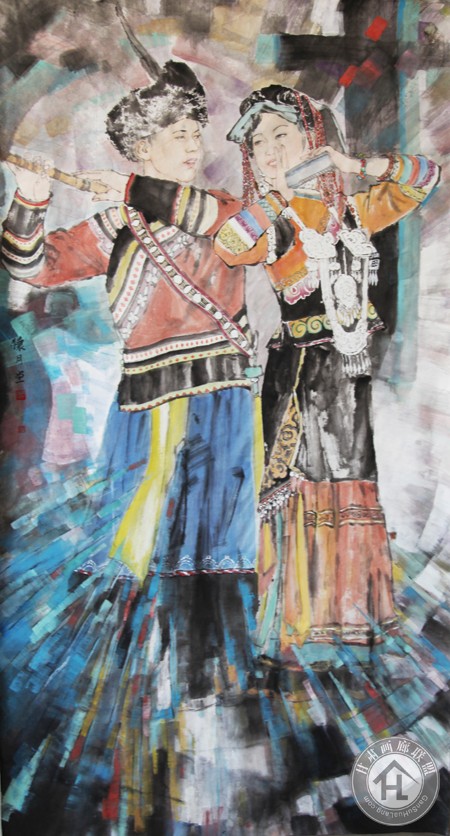 张怀月作品 乐舞悠扬180<em></em>x90CM