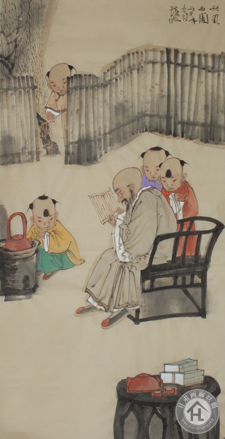 金增友作品 宋园往事系列九168x68cm