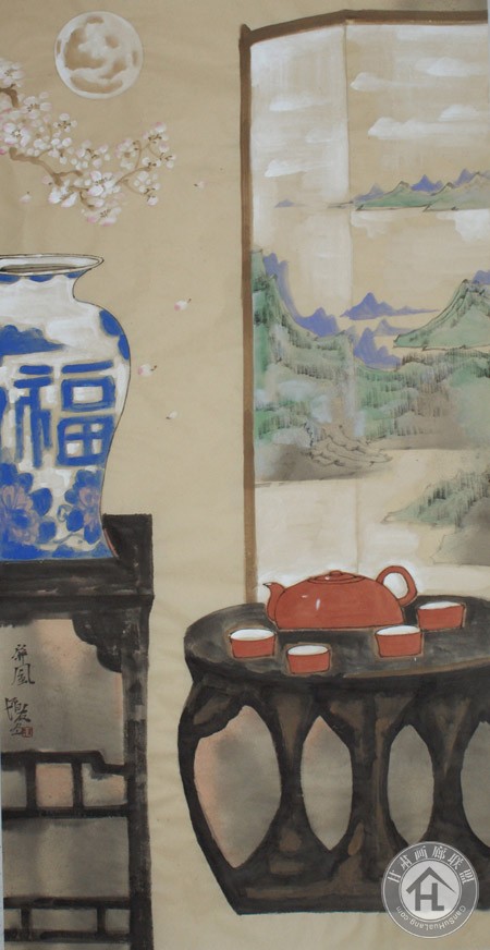 金增友作品 宋园往事系列七168x68cm