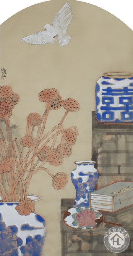 金增友作品 宋园往事系列十168x68cm