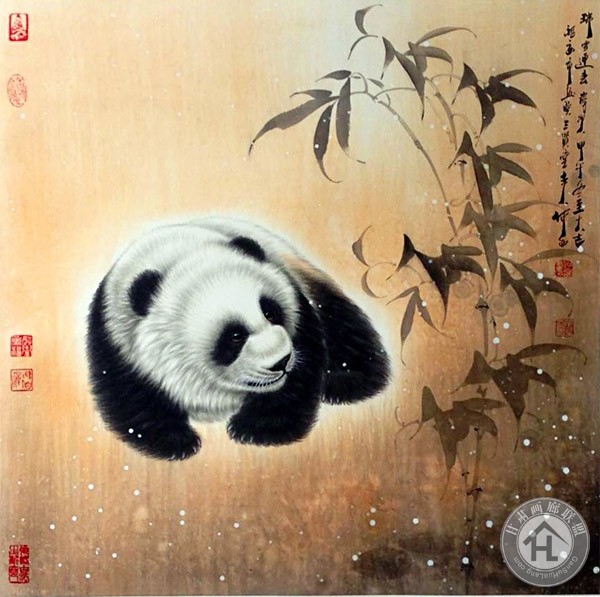 何西作品《瑞雪迎春》68cm×68cm