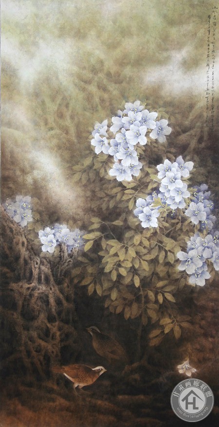 何西作品《山风清露》68cm×136cm