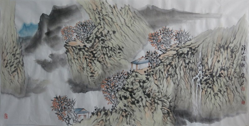 巩崇君山水画作品