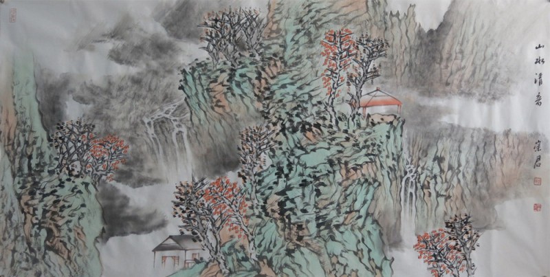 巩崇君山水画作品