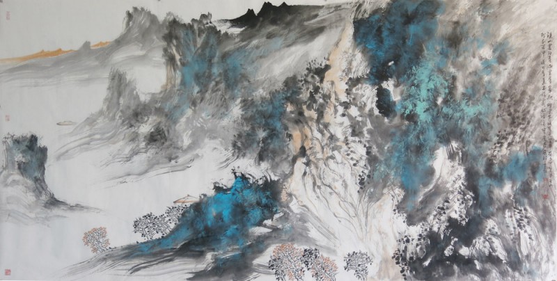 巩崇君山水画作品