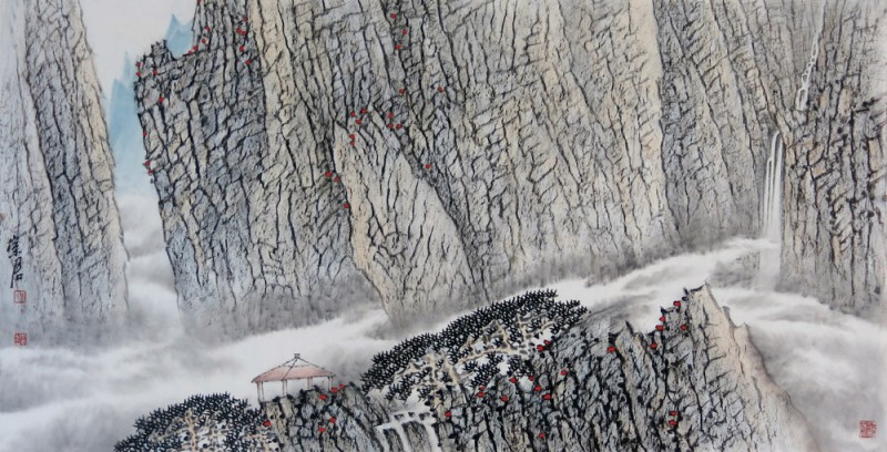 巩崇君山水画作品