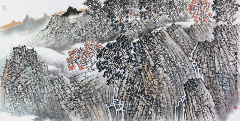 巩崇君山水画作品