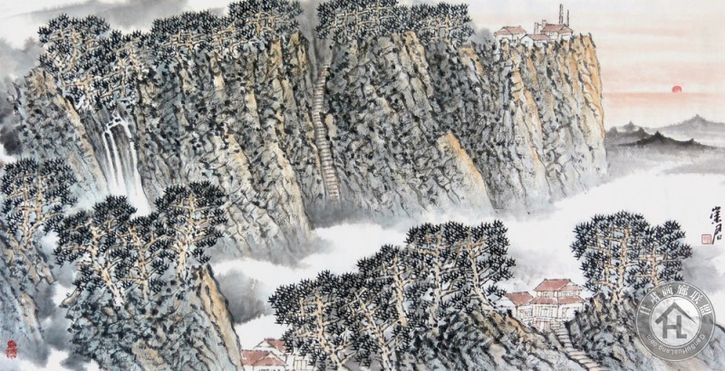 巩崇君山水画作品