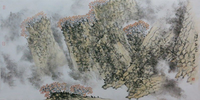 巩崇君山水画作品