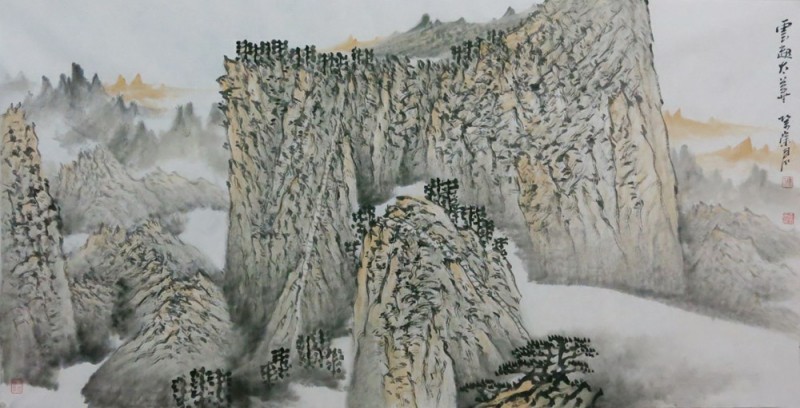 巩崇君山水画作品