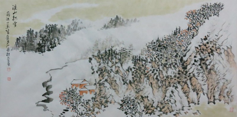 巩崇君山水画作品