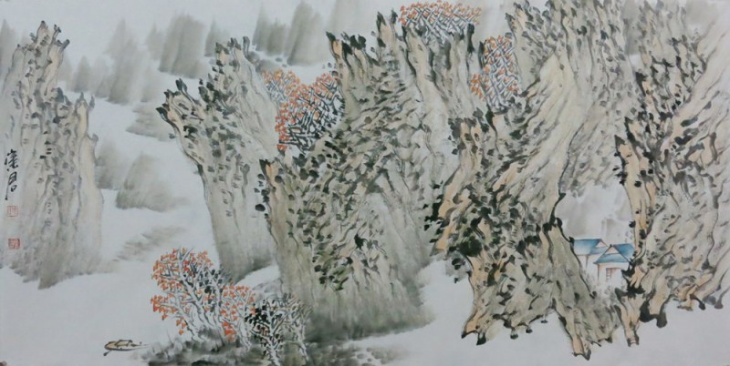 巩崇君山水画作品
