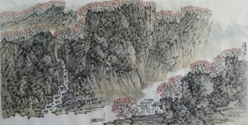 巩崇君山水画作品