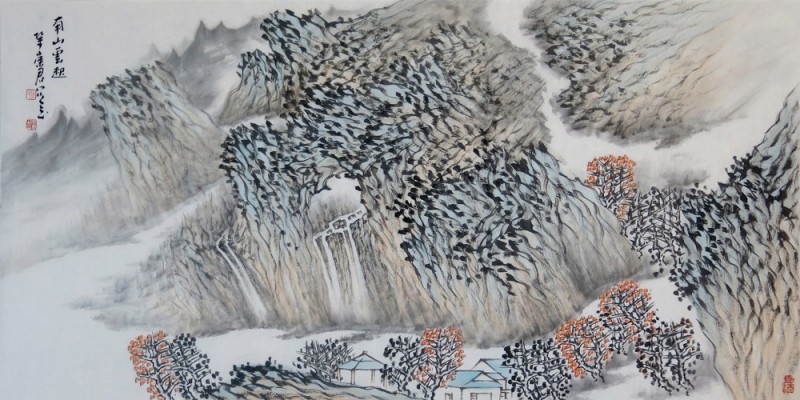 巩崇君山水画作品