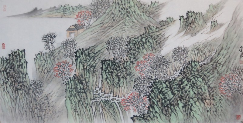 巩崇君山水画作品