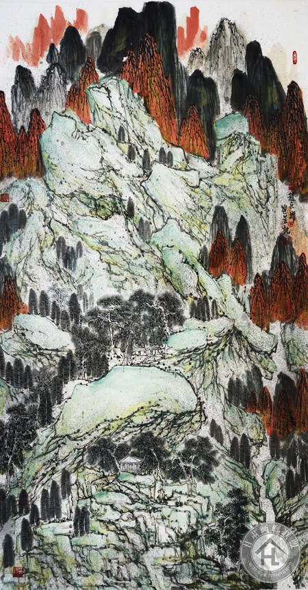 赵巨耀山水作品68cm×136cm