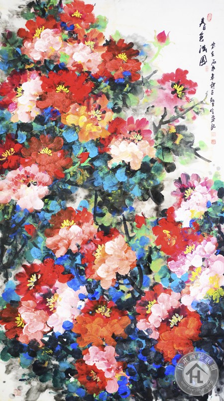 赵巨耀作品《春色满园》 68cm×136cm