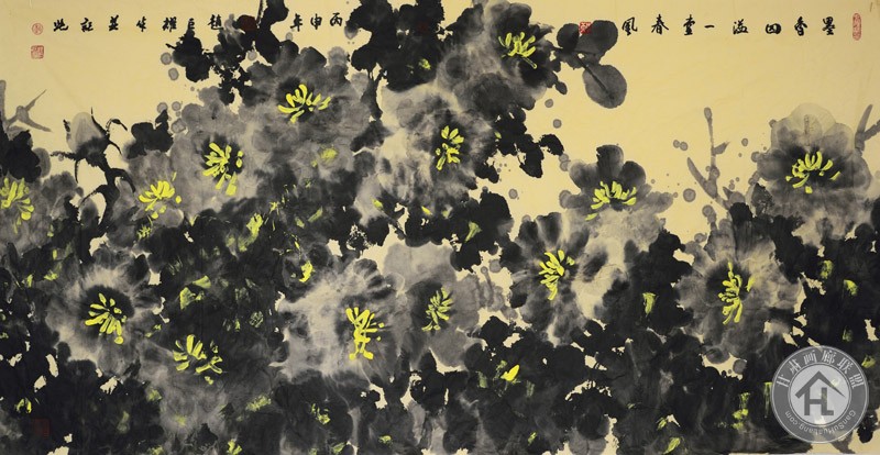 赵巨耀作品《墨香四溢》68cm×136cm