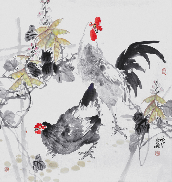 《田园吉祥》68cm×68cm 逄建明